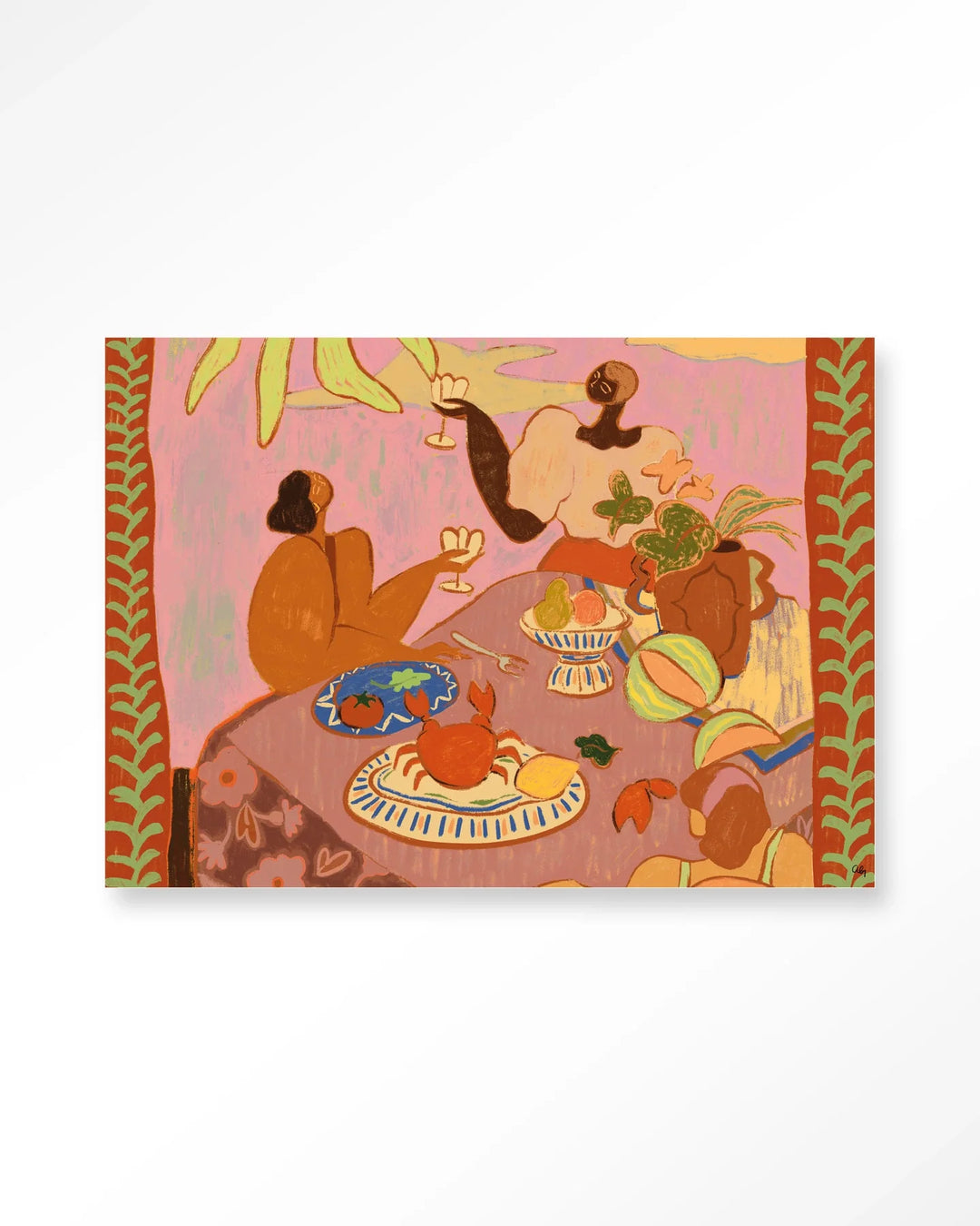 Lunch with the ladies - Moderne Wanddecoratie | Artprint, Glass Art & Wandkleed