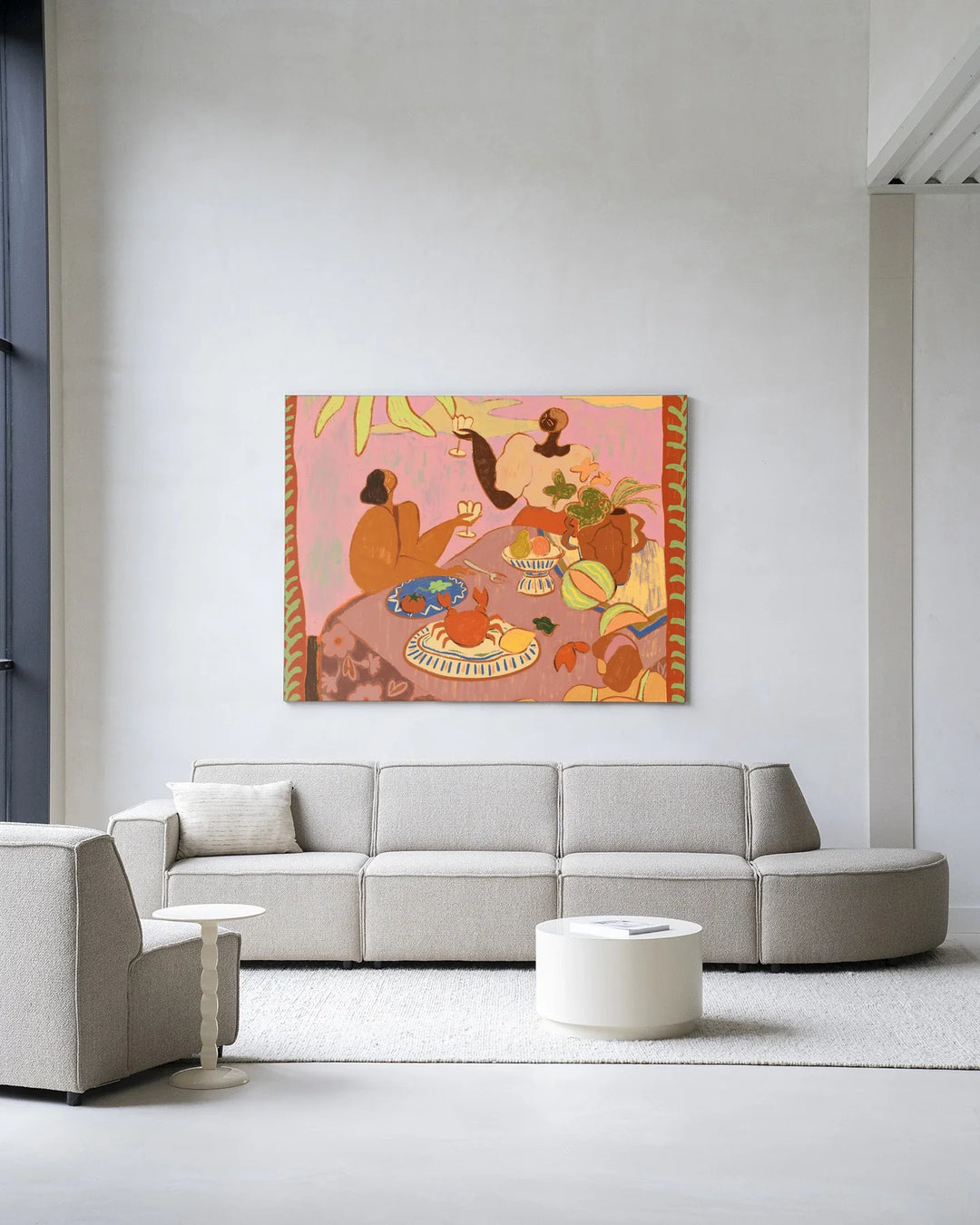 Lunch with the ladies - Moderne Wanddecoratie | Artprint, Glass Art & Wandkleed