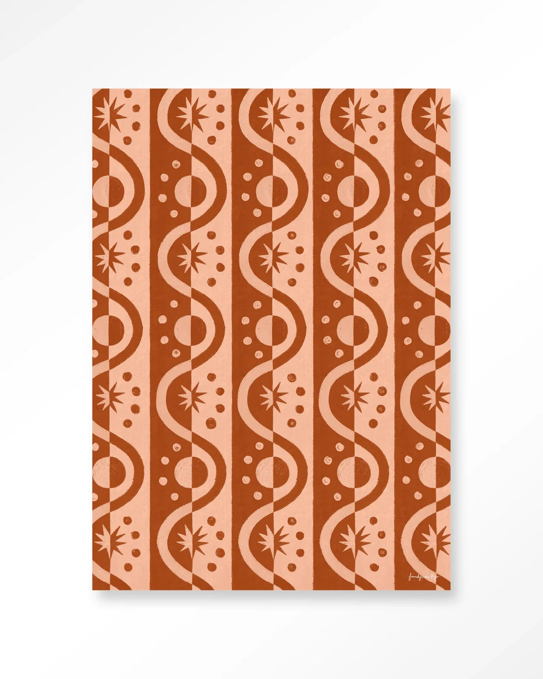 Moon BlockPrint - Moderne Wanddecoratie | Artprint, Glass Art & Wandkleed