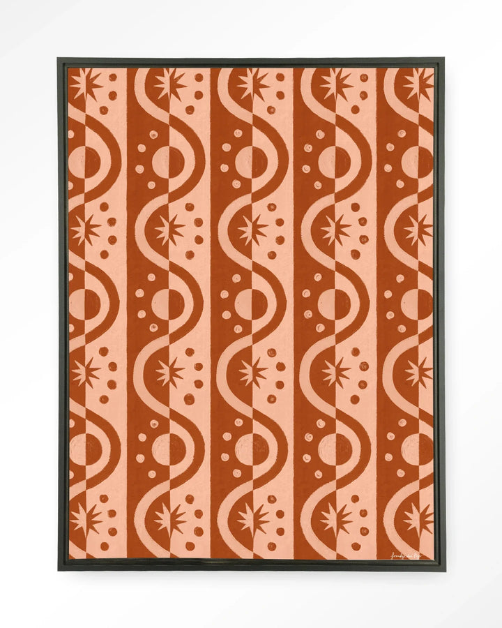 Moon BlockPrint - Moderne Wanddecoratie | Artprint, Glass Art & Wandkleed