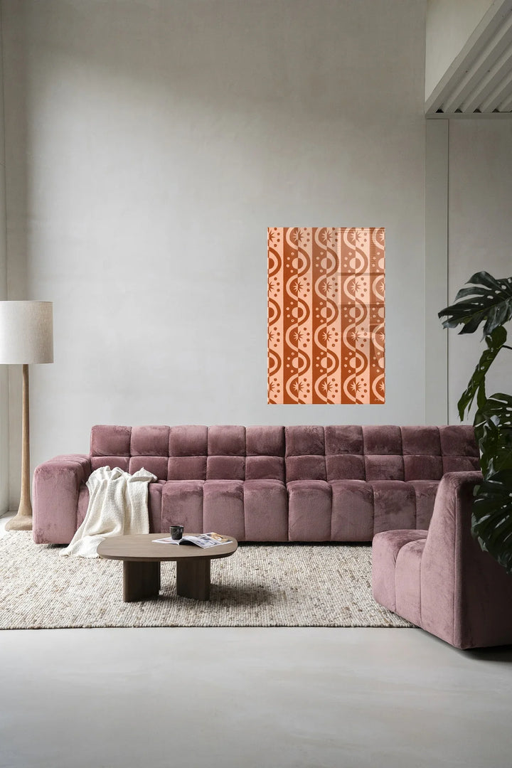 Moon BlockPrint - Moderne Wanddecoratie | Artprint, Glass Art & Wandkleed