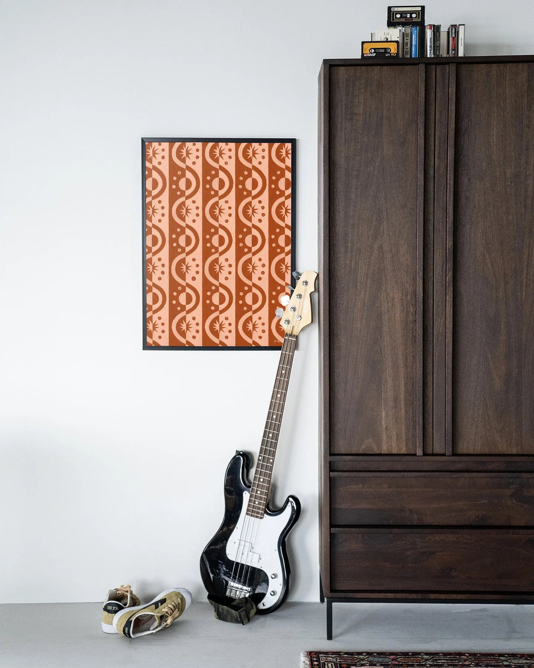 Moon BlockPrint - Moderne Wanddecoratie | Artprint, Glass Art & Wandkleed