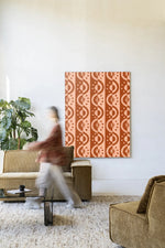 Moon BlockPrint - Moderne Wanddecoratie | Artprint, Glass Art & Wandkleed
