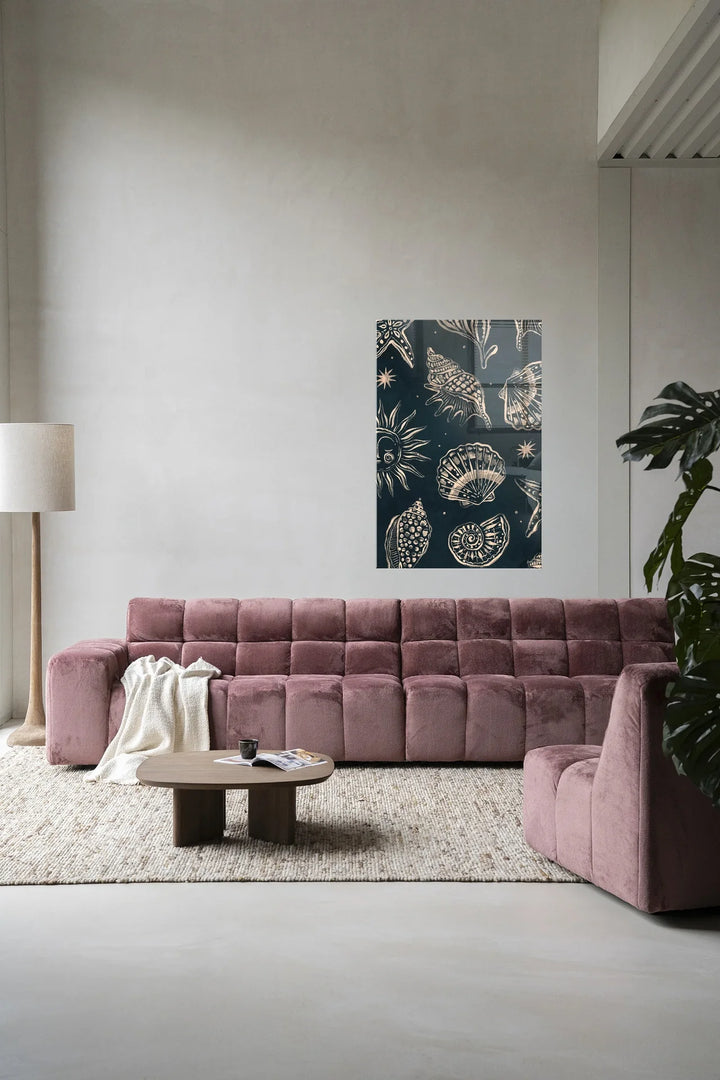 Seashells Midnight - Moderne Wanddecoratie | Artprint, Glass Art & Wandkleed