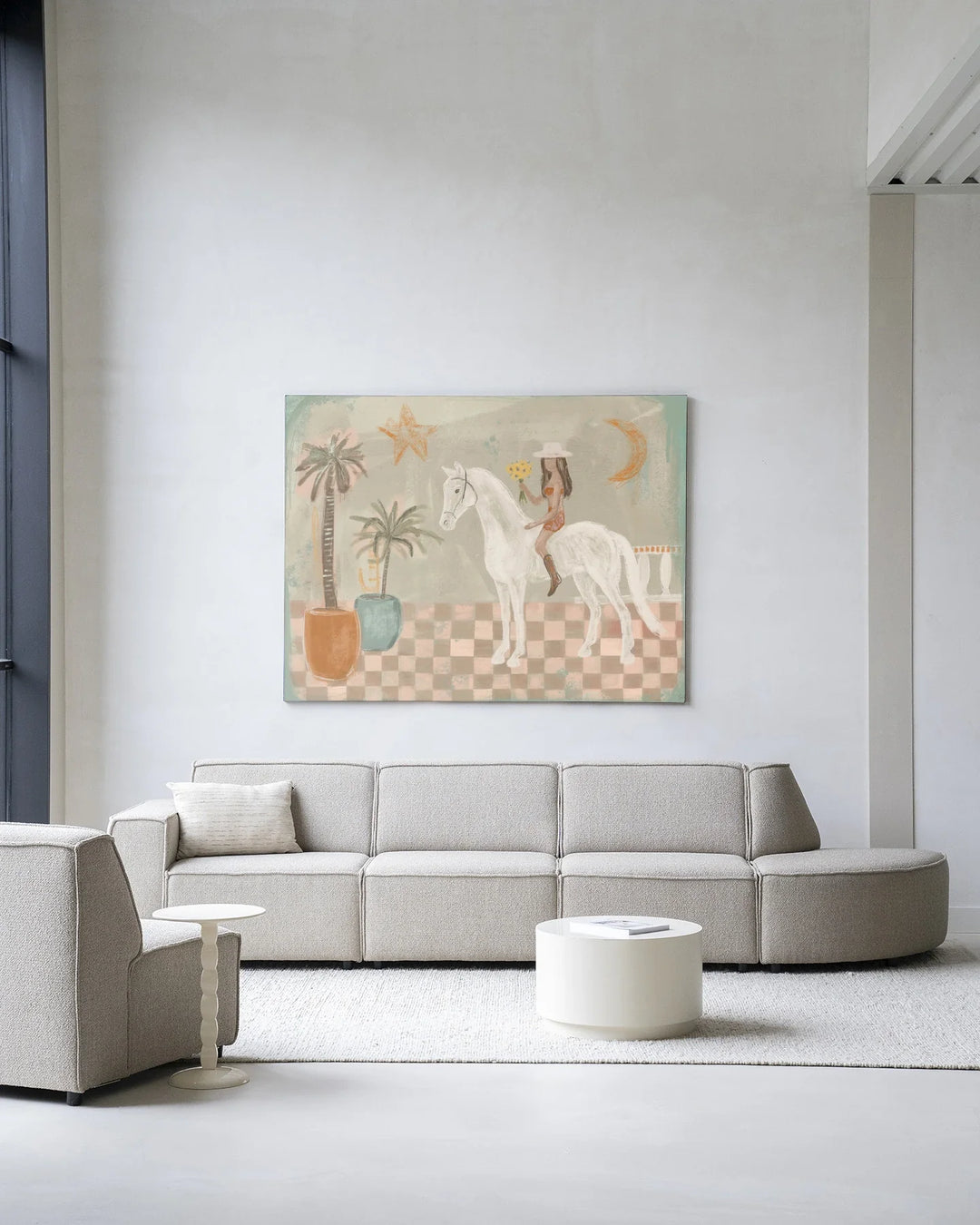 Sunflower Rider - Moderne Wanddecoratie | Artprint, Glass Art & Wandkleed