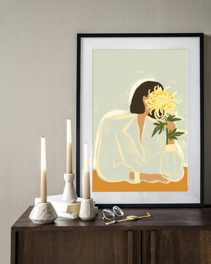 The Chrysante Mum - Moderne Wanddecoratie | Artprint, Glass Art & Wandkleed