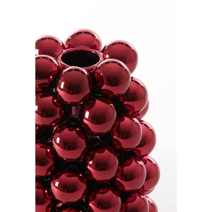 Kerst Vaas deco Ø18x28 cm BIYANG keramiek metallic rood