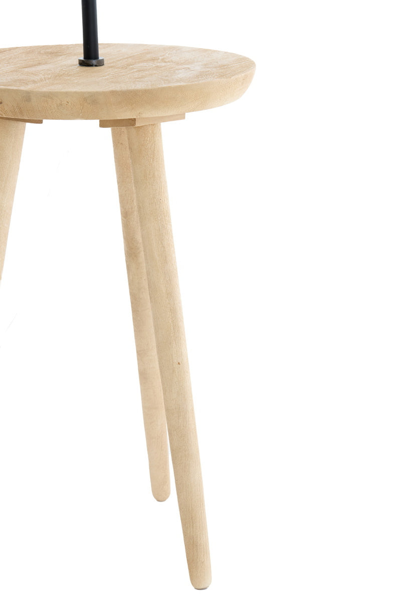 Light & Living Vloerlamp/Bijzettafel Tolfa Mangohout