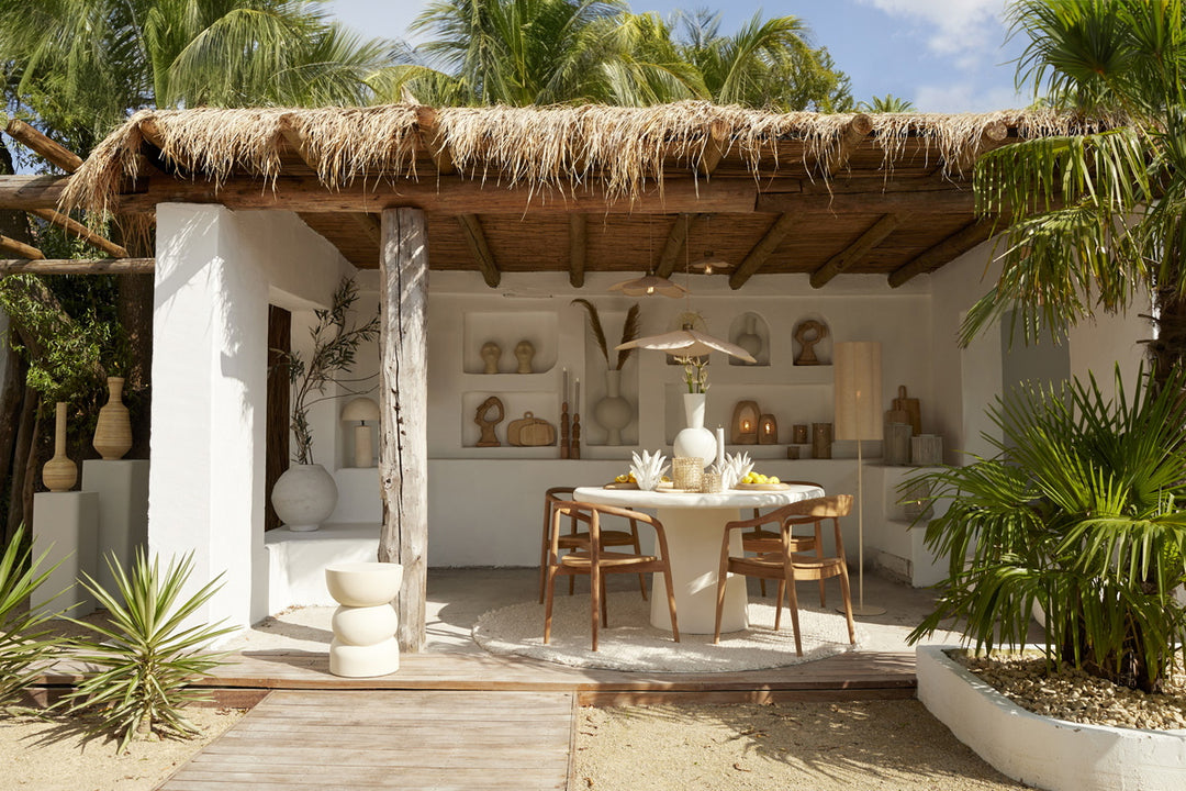 Light & Living Vloerlamp Fringe Naturel/Crème