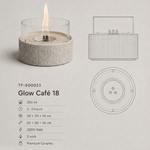 Glow Café 18 met dansende vlam in woonkamer