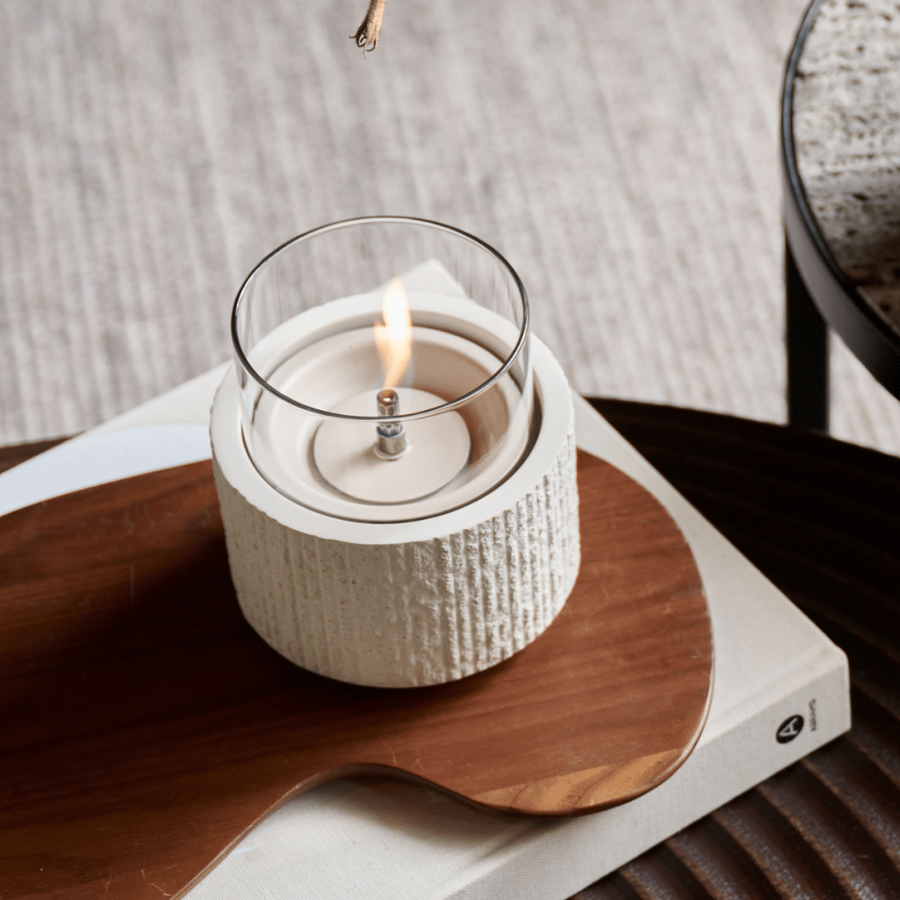 vtwonen Glow Lotus 12 witte keramische tafelhaard