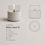 Glow Lotus 12 met dansende vlam sfeerbeeld
