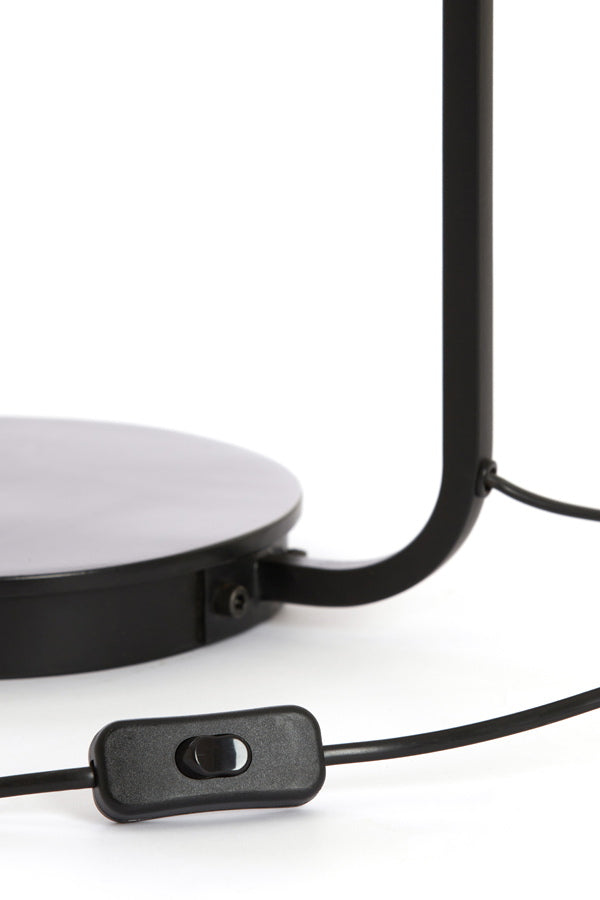 Light & Living Tafellamp Lyra Naturel+Mat Zwart Ø26x60 cm