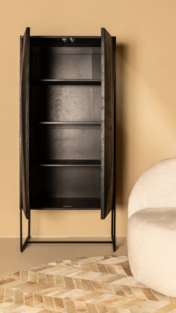 Wandkast Onyx Zwart 2-Deurs PTMD