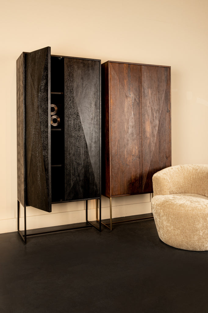 Wandkast Onyx Zwart 2-Deurs PTMD