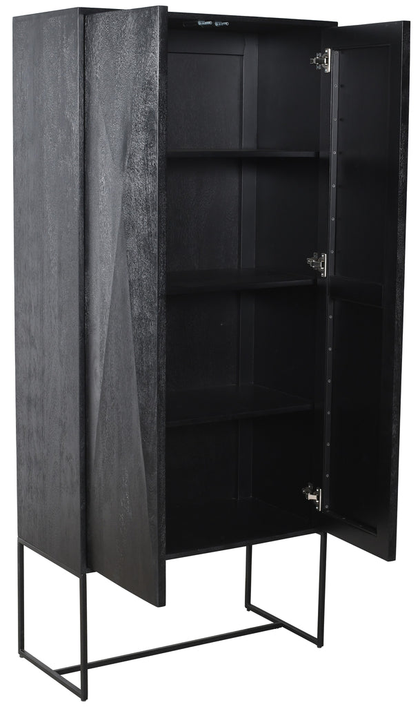 Wandkast Onyx Zwart 2-Deurs PTMD