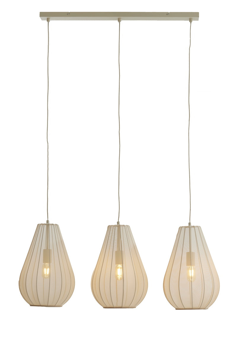 Light & Living Hanglamp Itela 3-Lichts Zand 80cm
