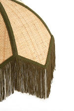 Light & Living Lampenkap Sulina Raffia Naturel/Groen Ø35cm
