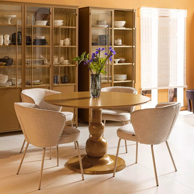 WOOOD Exclusive Blanco eettafel Ø120 honing geel