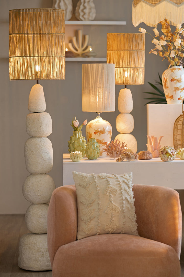 Light & Living Vloerlamp Marree Crème 135cm