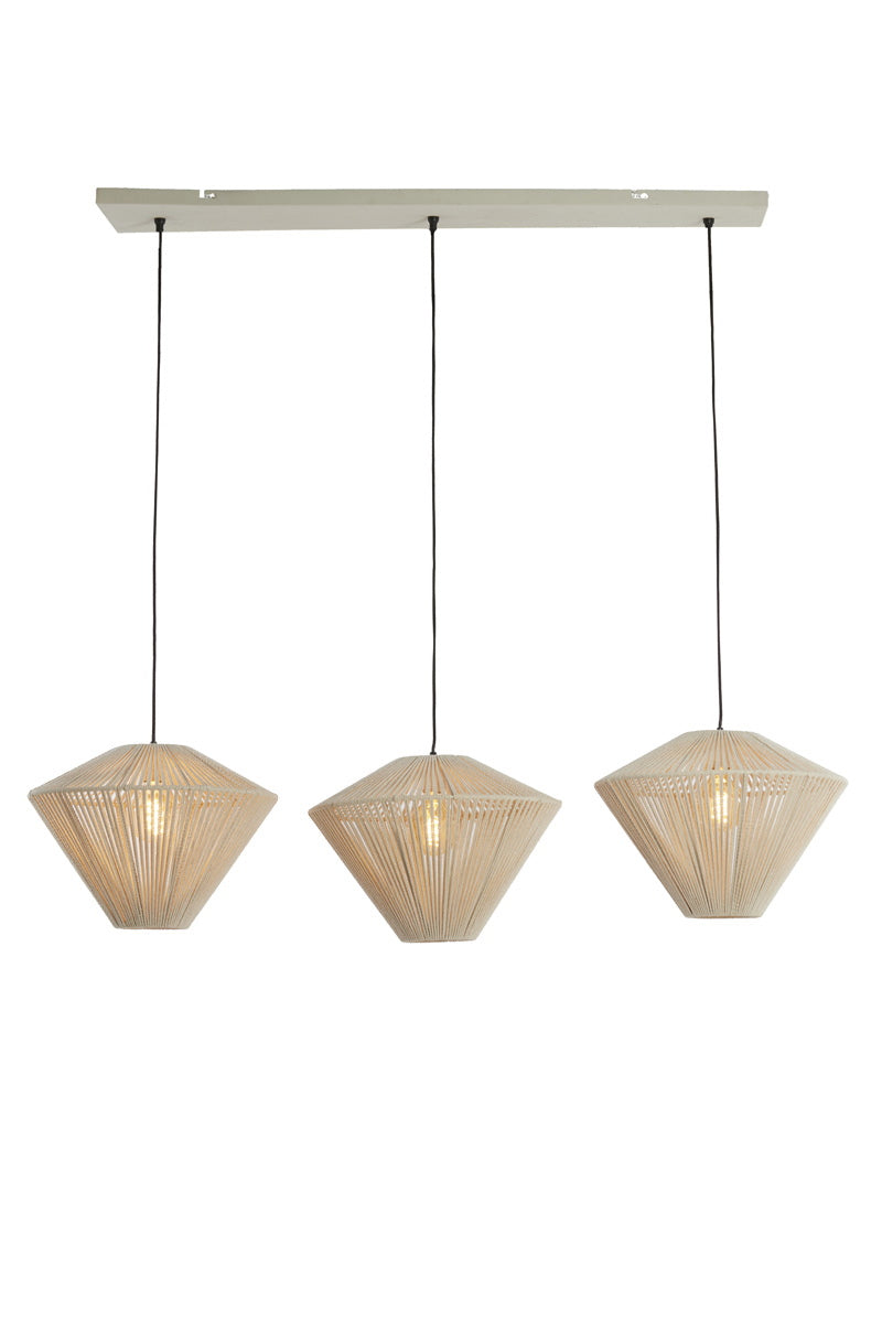 Light & Living Hanglamp Felida 3-Lichts Crème