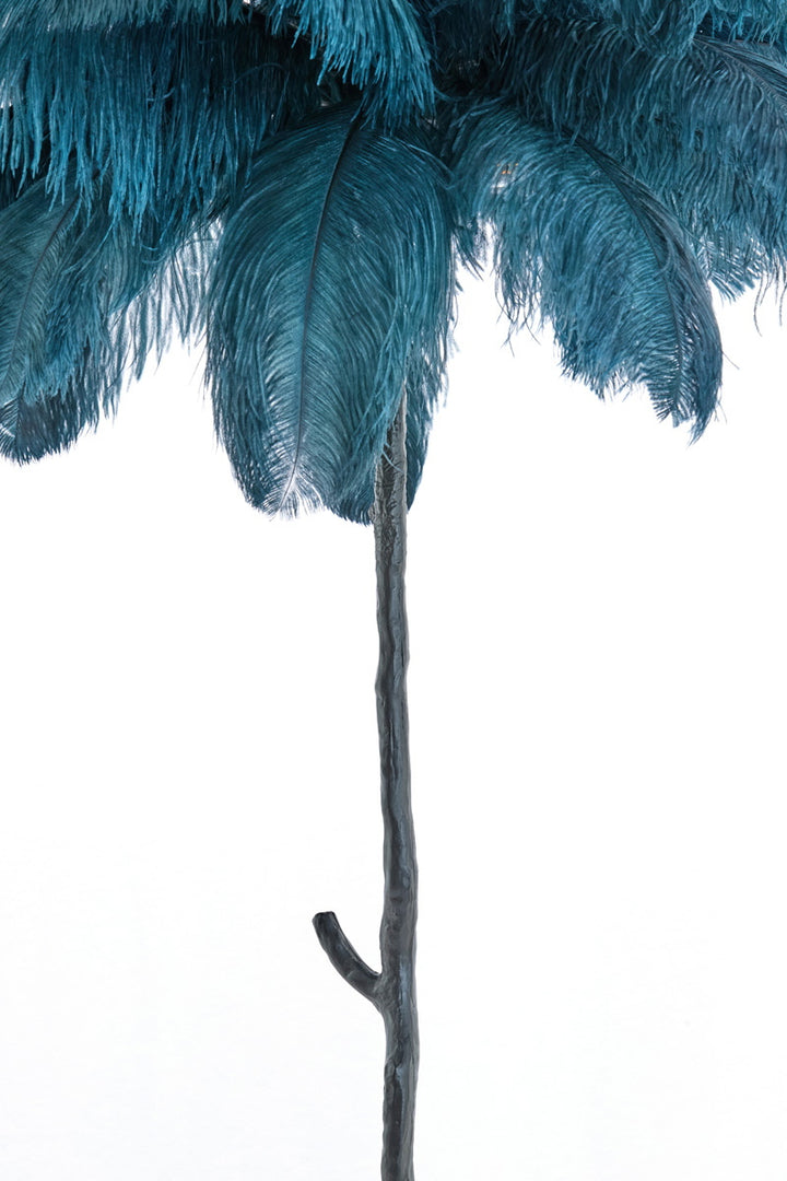 Light & Living Vloerlamp Feather Blauw