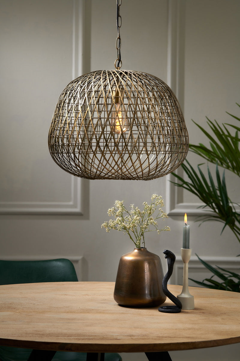 Light & Living Hanglamp Alwina Antiek Brons Ø50x44cm