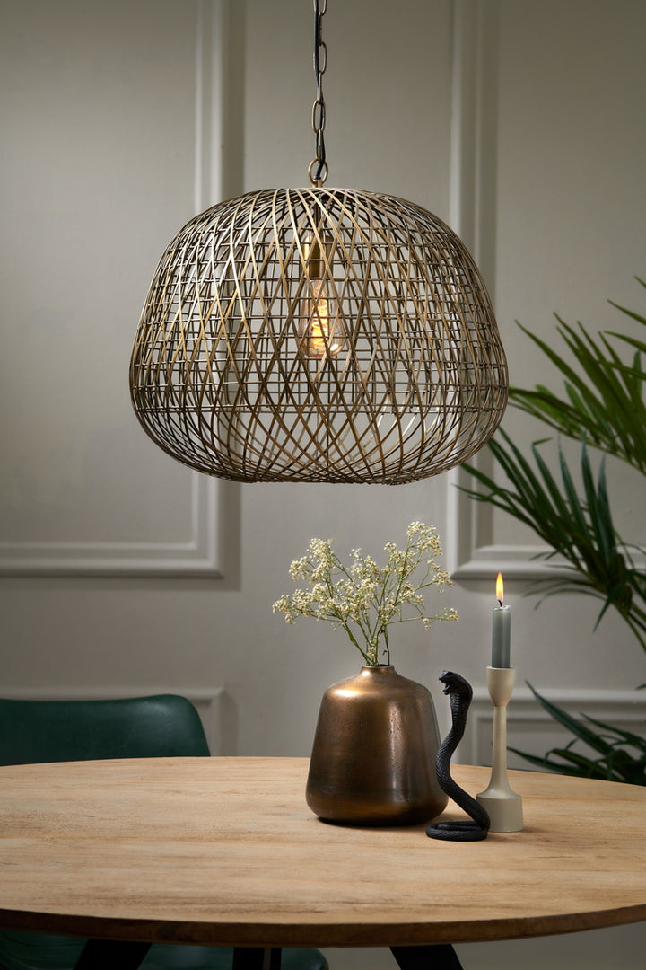 Light & Living Hanglamp Alwina Antiek Brons Ø50x44cm