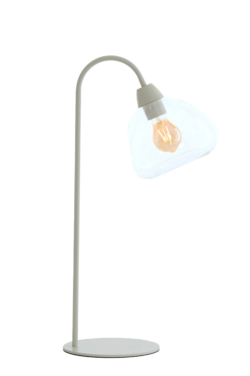 Light & Living Tafellamp Bisho Crème