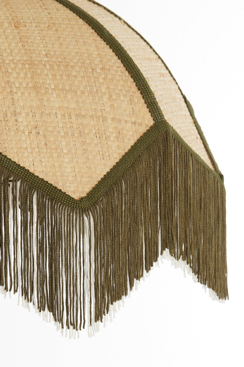 Light & Living Hanglamp Sulina Raffia Naturel/Groen